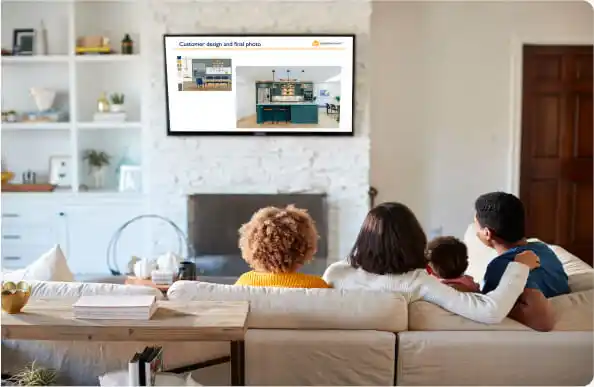 View your moodboard, 2D visuals, curated shopping list, get styling tips, and a video presentation