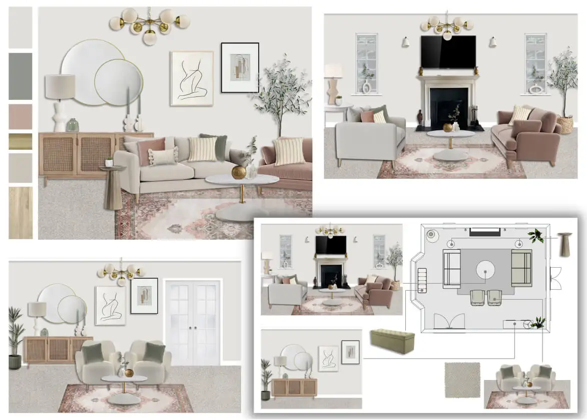 Professionally designed moodboard, 2D visuals and bespoke video presentation
