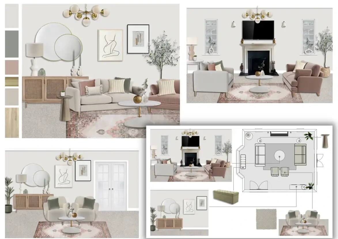 Professionally designed moodboard, 2D visuals and bespoke video presentation