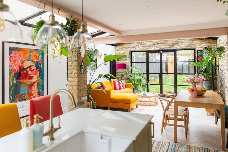 Open-plan kitchen, dining and living room designed by My Bespoke Room